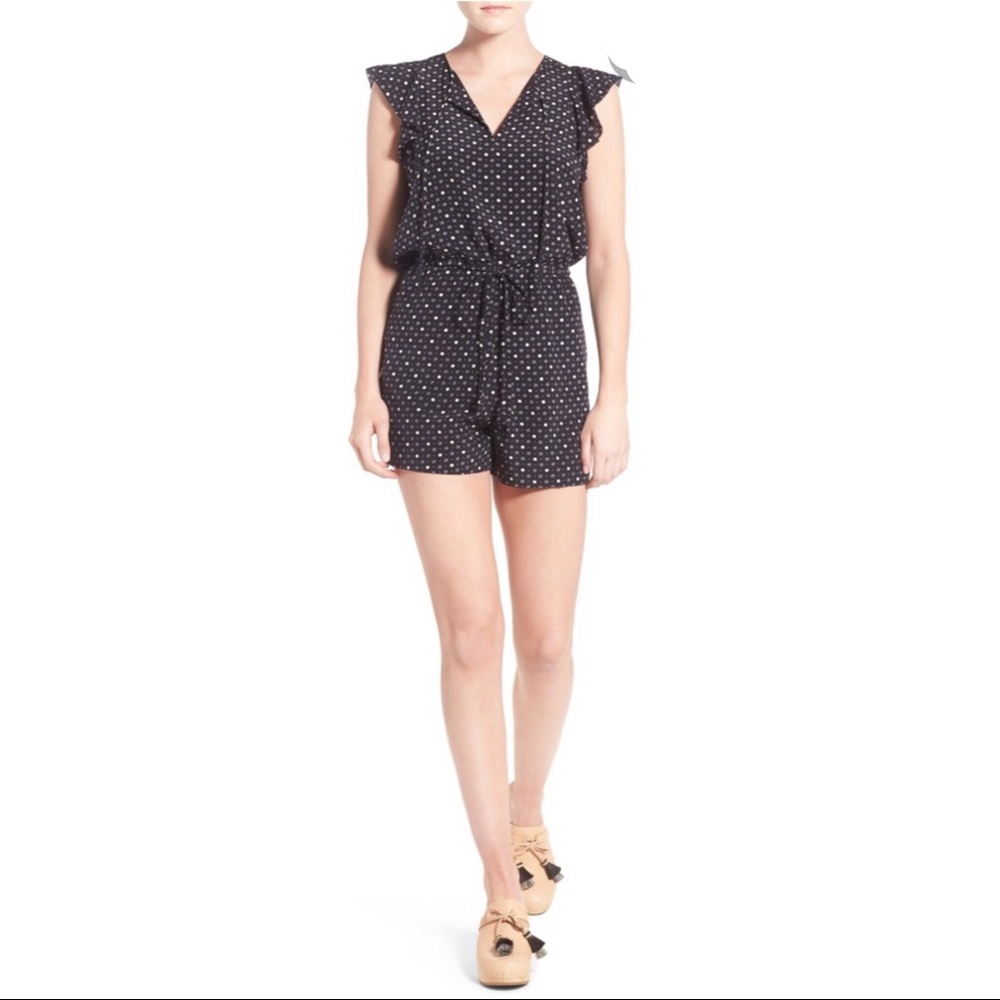 Madewell Petal Play Dotmix Silk Romper